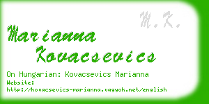 marianna kovacsevics business card